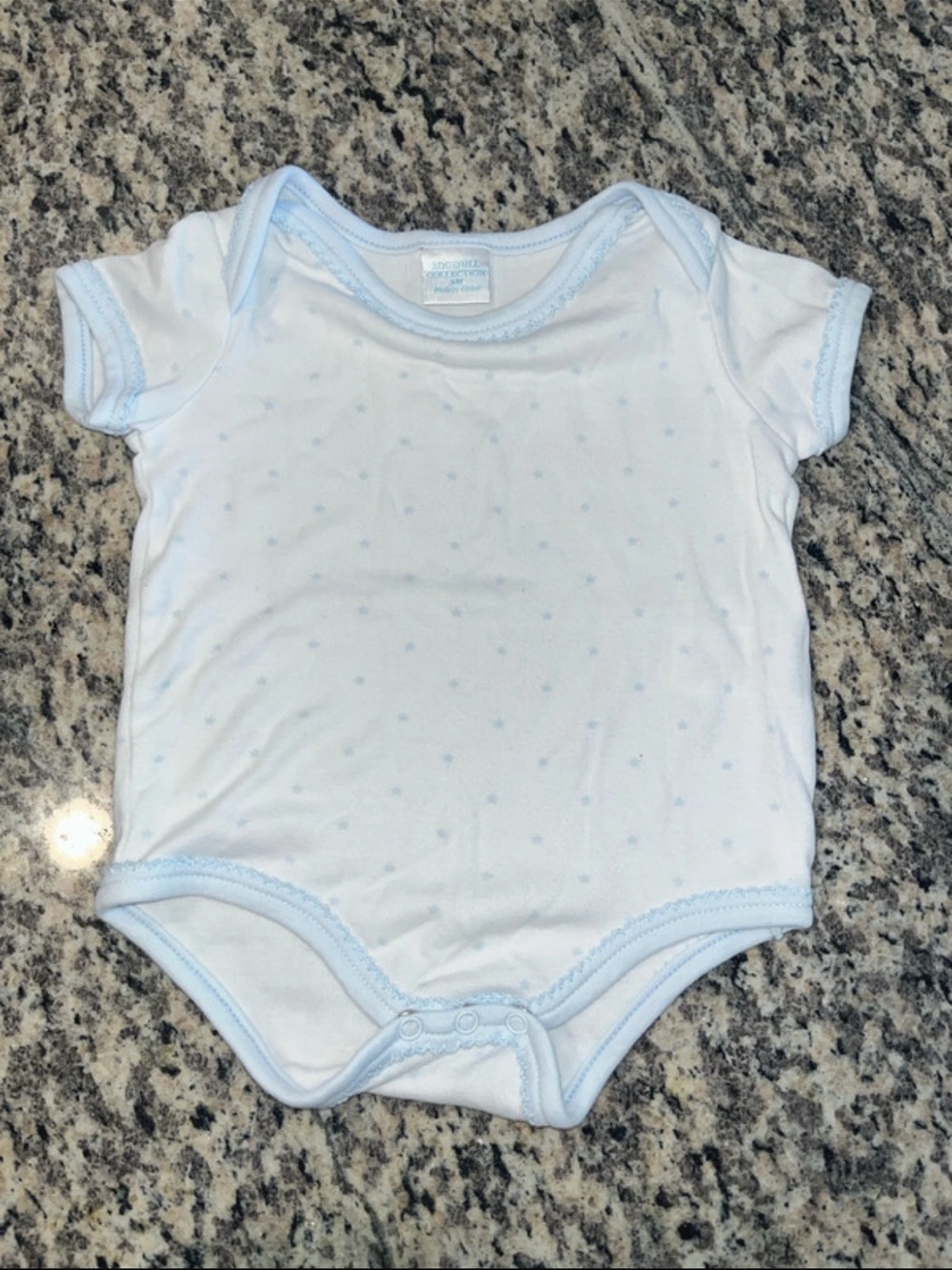 Edgehill Collection Classic Baby One-Piece Bodysuit in Light Blue